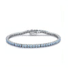 Ruby Sapphire Topaz Tennis Bracelet for Women solid 925